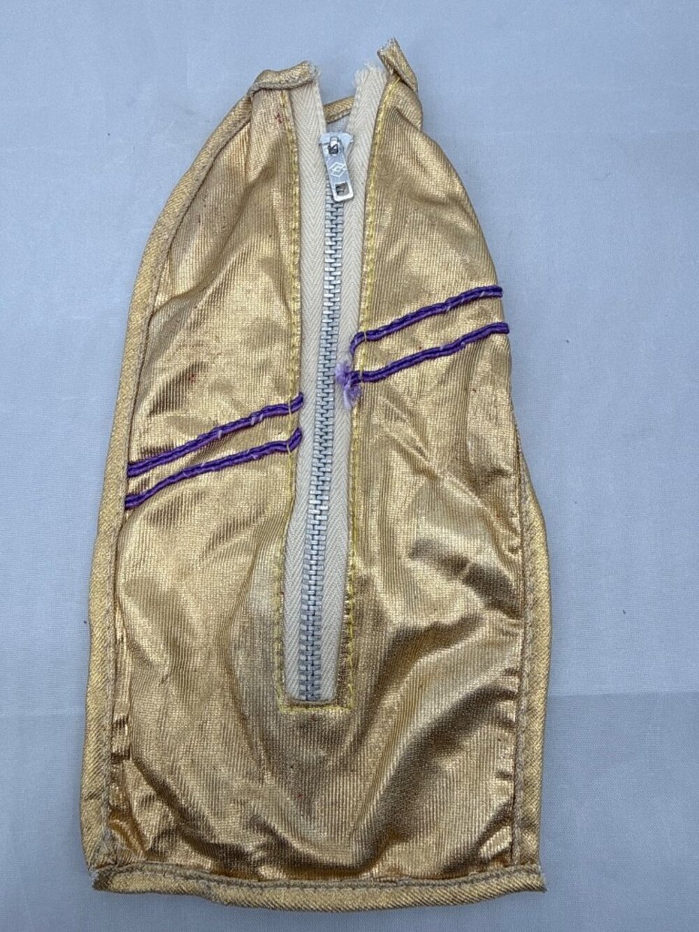 1980’s Vintage Barbie Doll Gold Purple Zippered Garment Bag